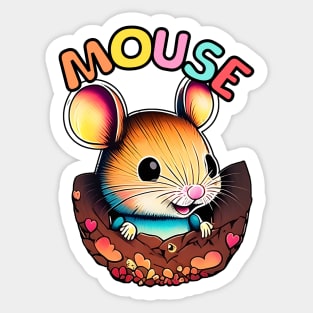 Animal Alphabet - M for Mouse Sticker